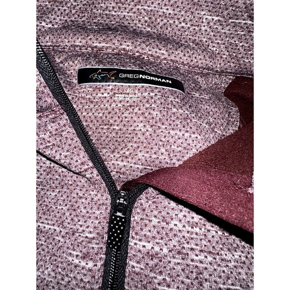 Greg Norman Mens 3/4 Zip Pull Over Maroon White Large - Picture 5 of 5